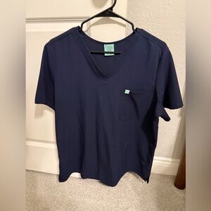 Garde-malade navy one pocket scrub top